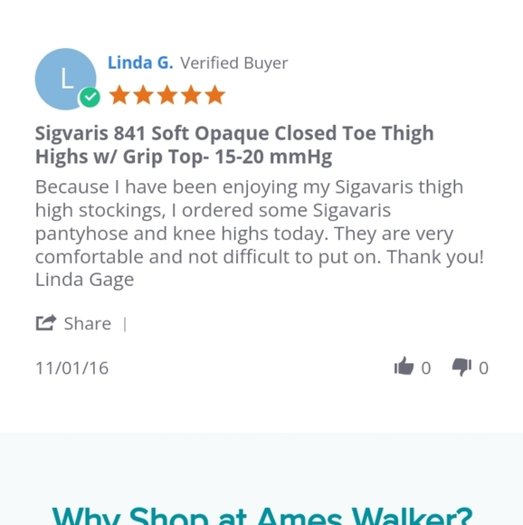 Women's light compression thigh highs,Sigvaris 841 soft opaque,black,sz ML,,New - Picture 7 of 11